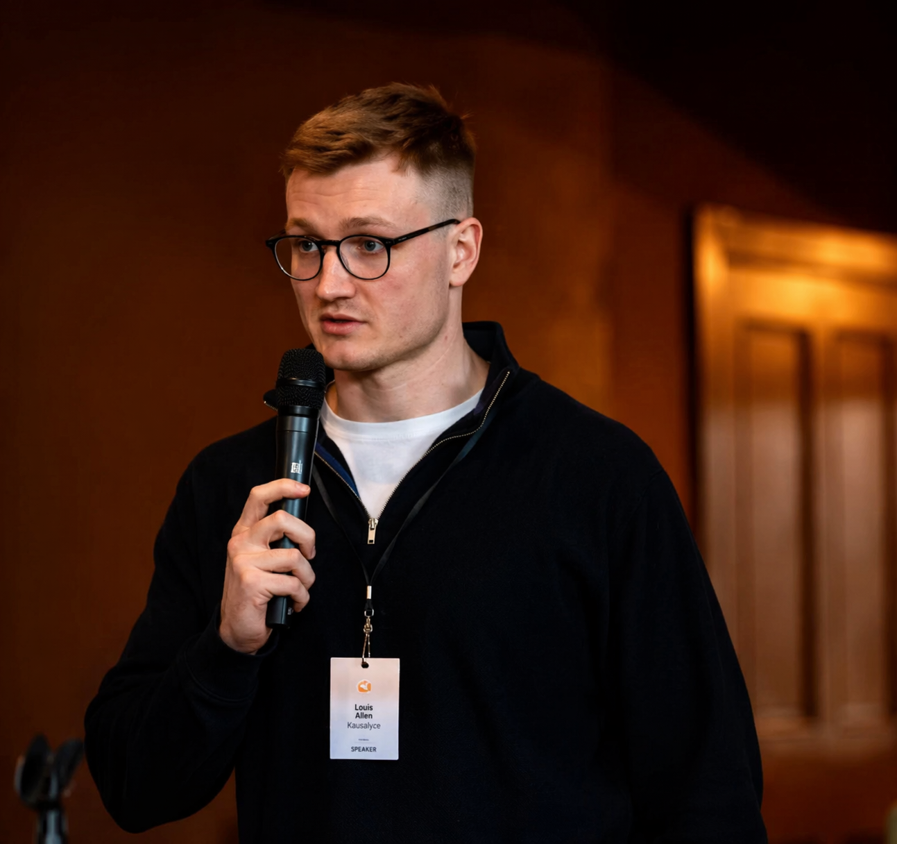 Louis Allen presenting